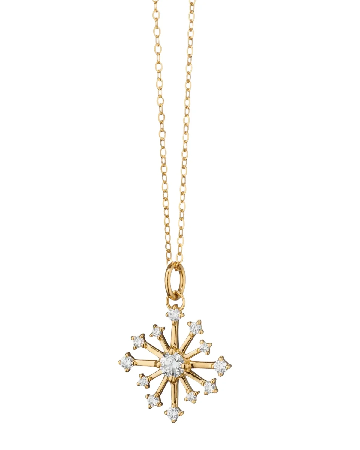 18-Karat Yellow Gold Star Charm Necklace, 17"