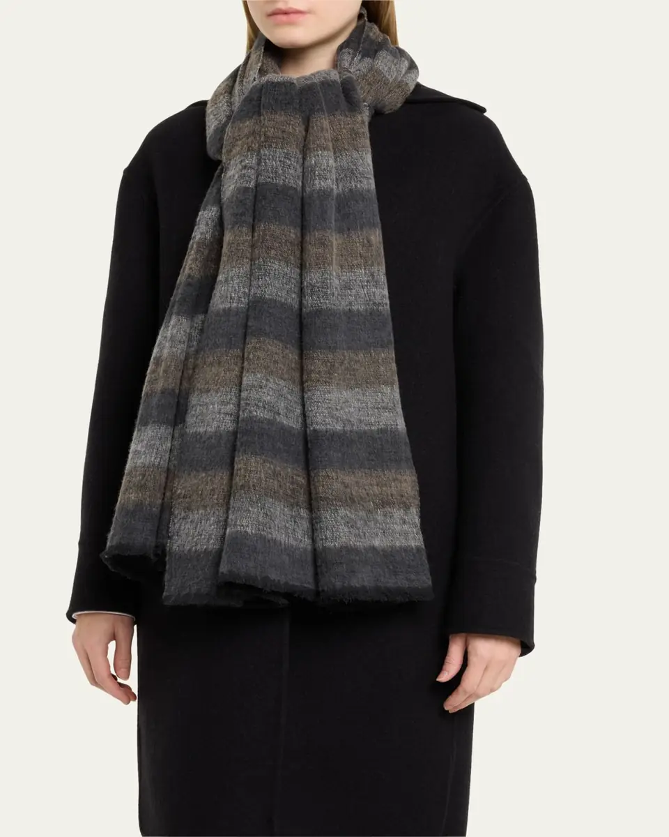 Denis Colomb Hokkaido Striped Shawl | Thumbnail 3