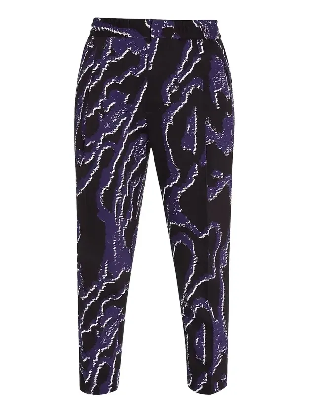 Men's Wood Grain Elastic-Waist Pants Men's Wood Grain Elastic-Waist Pants