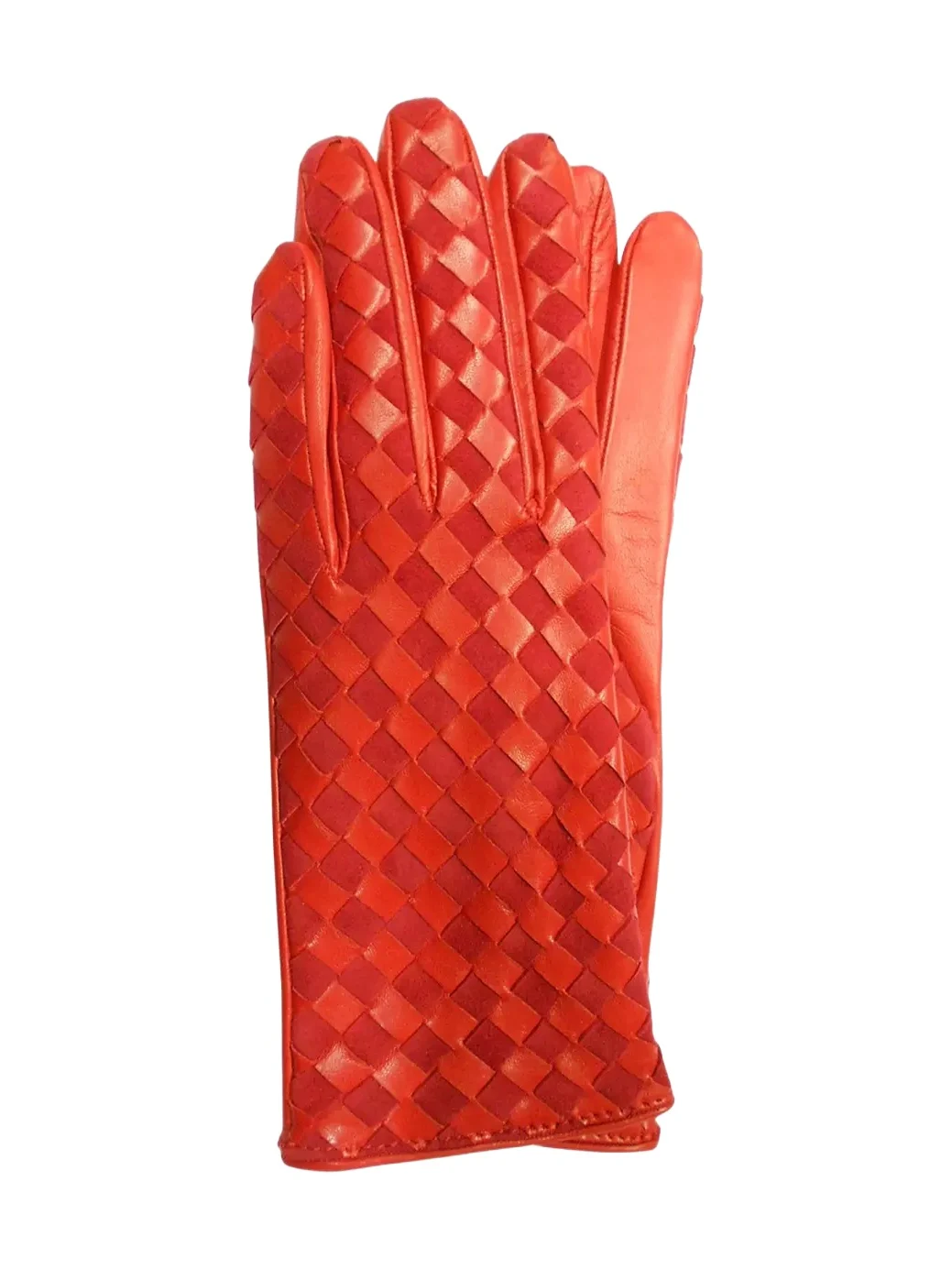 Guanti Giglio Fiorentino Woven Cashmere-Leather Gloves
