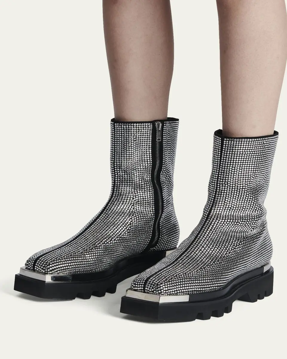 Peter Do Crystal Stud Zip Combat Boots | Thumbnail 2 Peter Do Crystal Stud Zip Combat Boots | Thumbnail 2