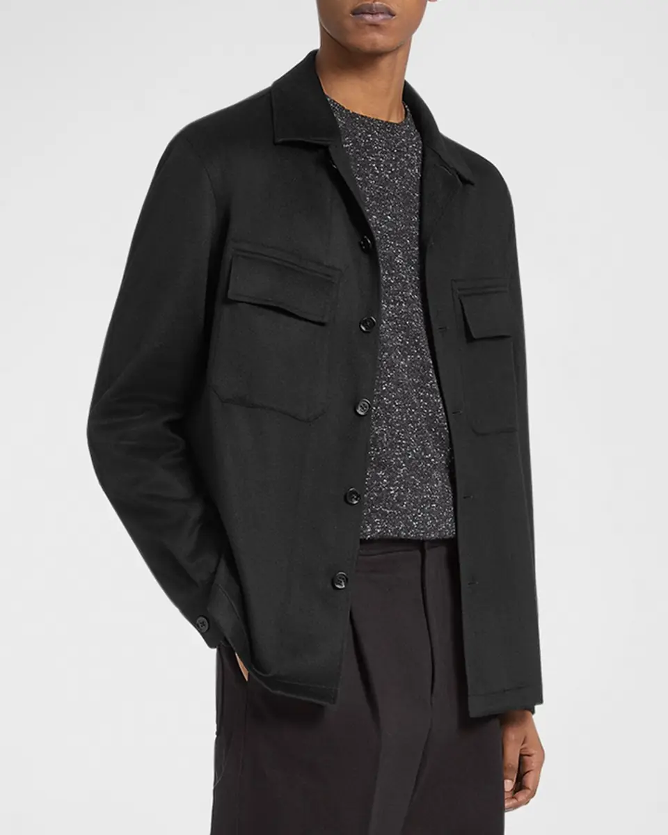 ZEGNA Men's Cashmere Overshirt | Thumbnail 3