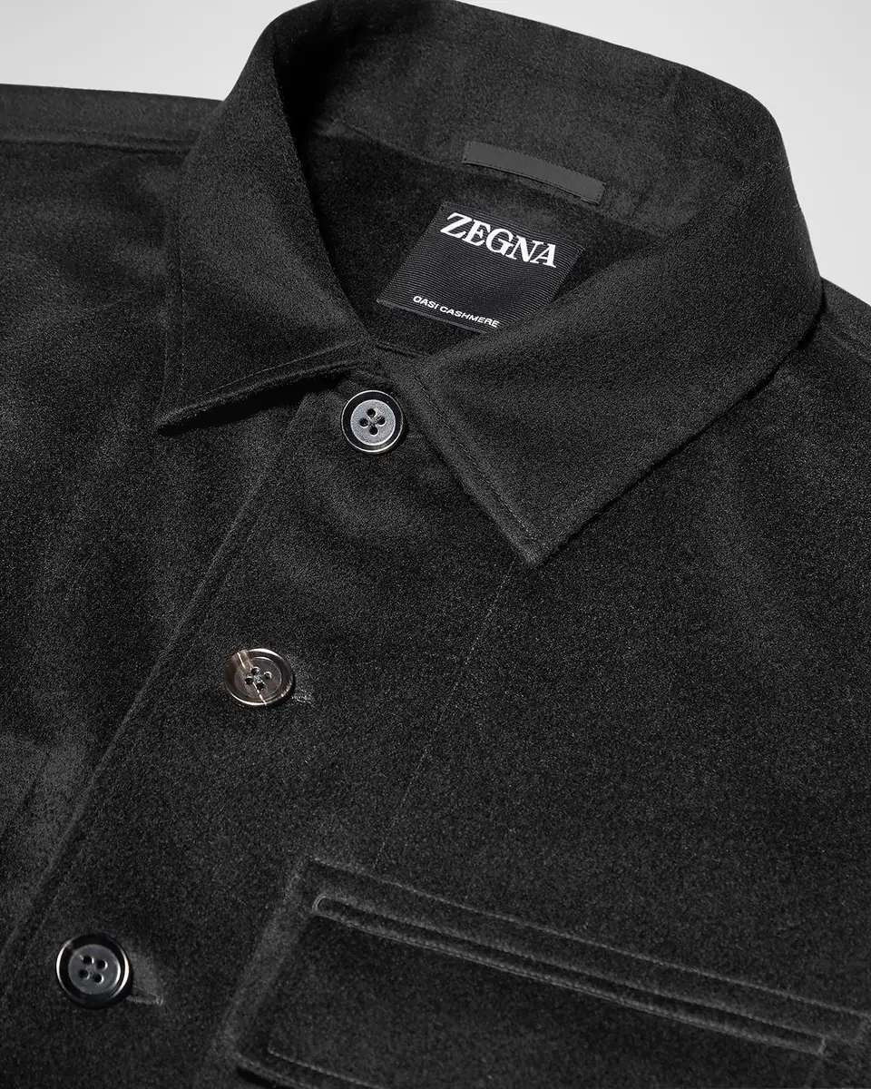 ZEGNA Men's Cashmere Overshirt | Thumbnail 4