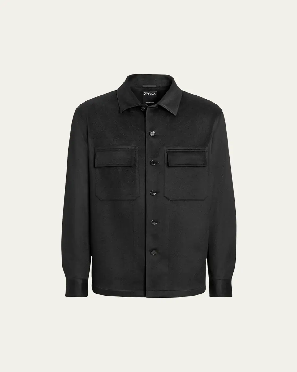 ZEGNA Men's Cashmere Overshirt | Thumbnail 5