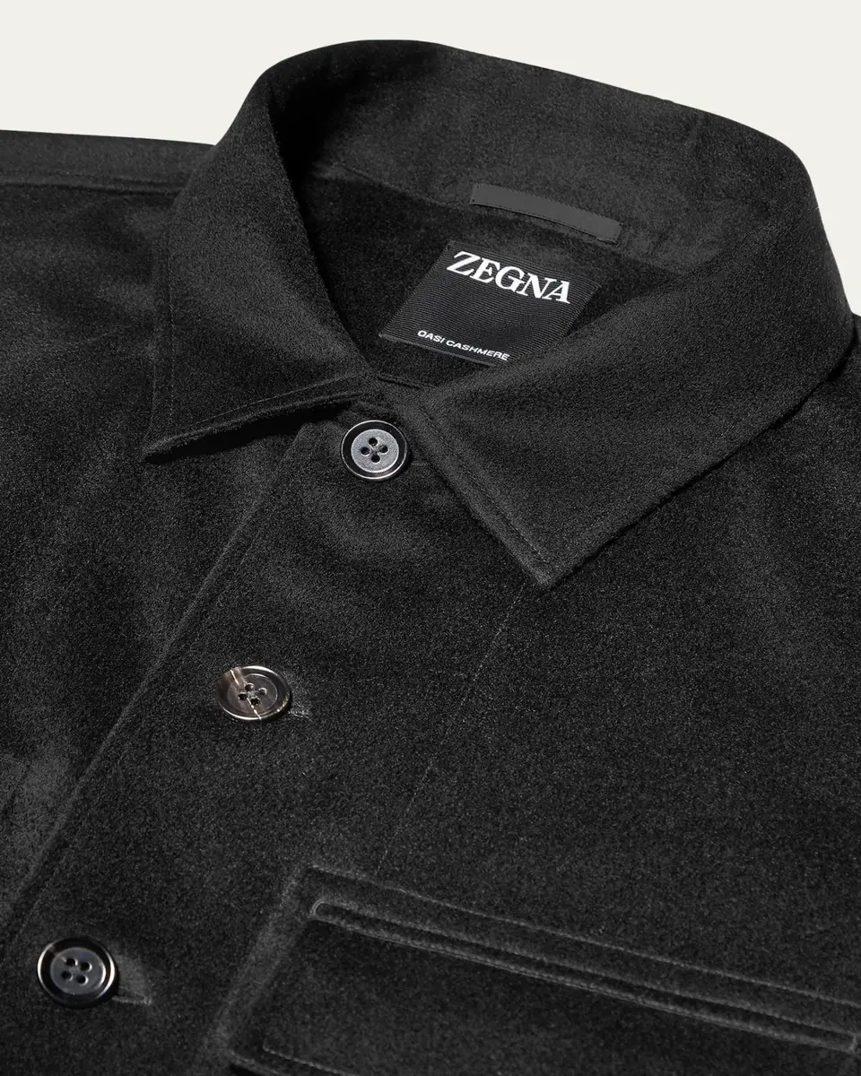 ZEGNA Men's Cashmere Overshirt | Thumbnail 9