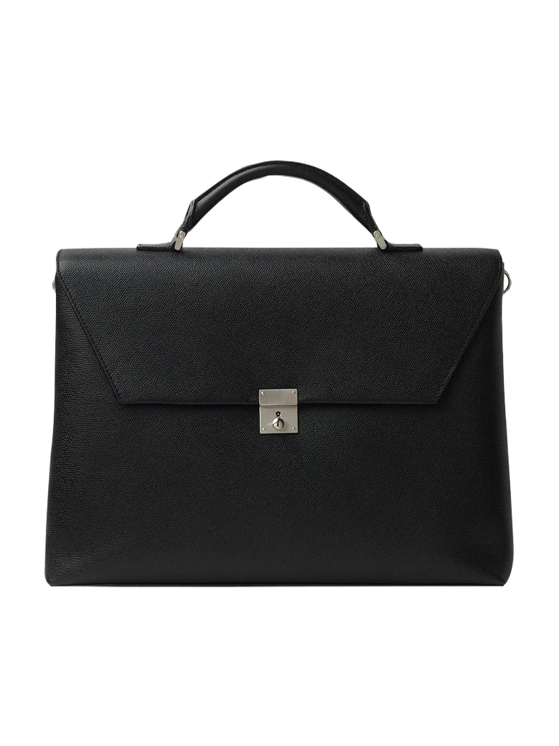 Men's Avietta Pebble Leather Briefcase Men's Avietta Pebble Leather Briefcase