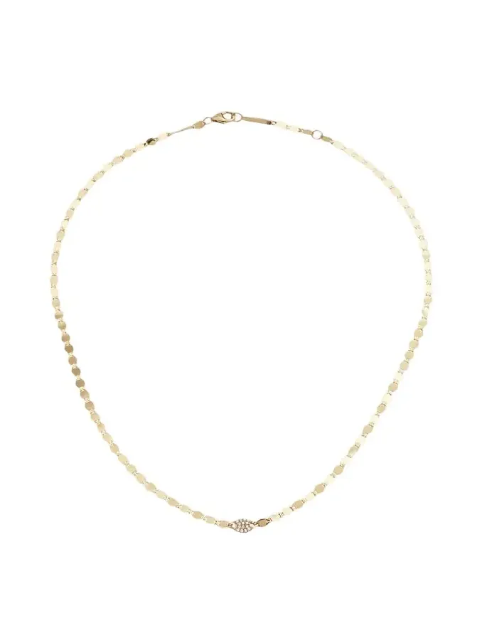 14K Gold Diamond Disc Necklace 14K Gold Diamond Disc Necklace