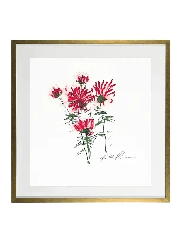 RFA Fine Art "Red Mums - Flower 1" Giclee by Robert Robinson
