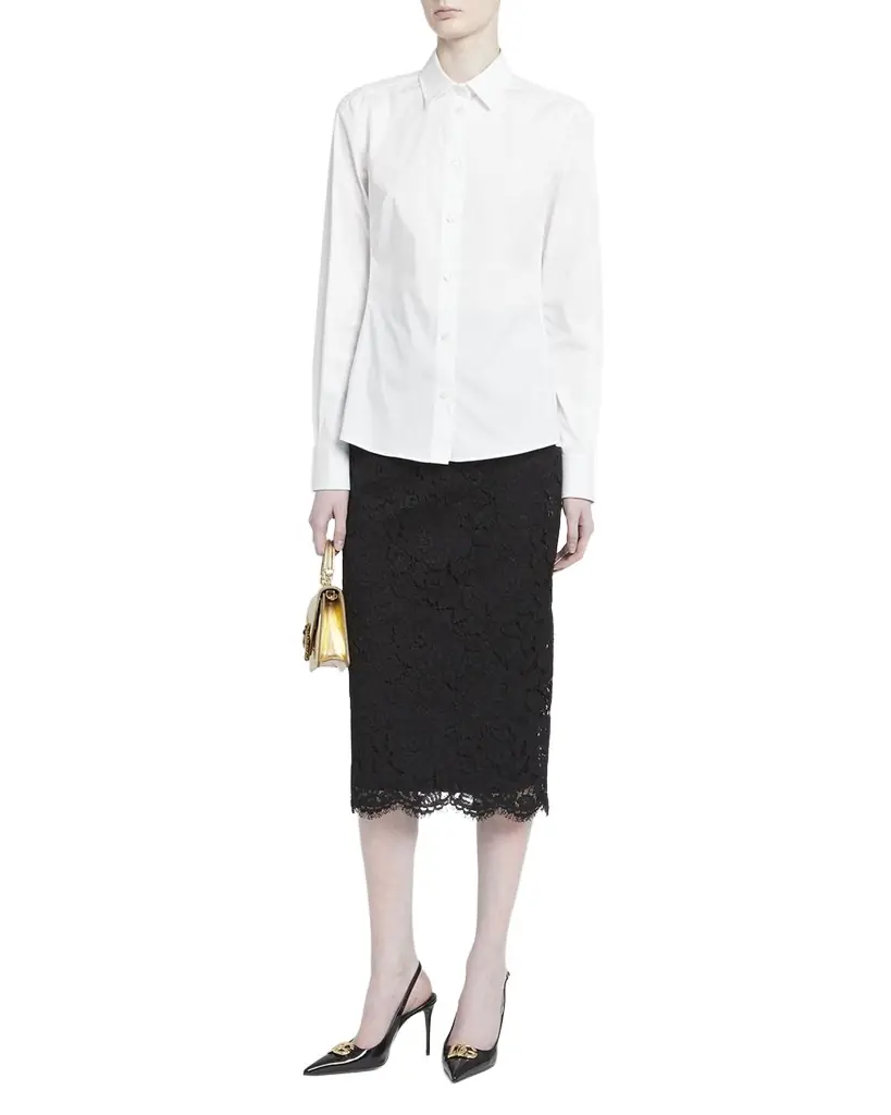 Dolce & Gabbana Poplin Classic-Fit Collared Shirt | Image 1 Dolce & Gabbana Poplin Classic-Fit Collared Shirt | Image 1