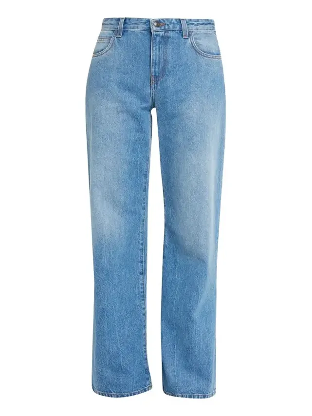 Eglitta Straight-Leg Denim Pants