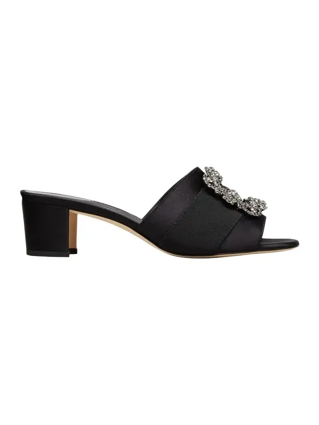 Marta Crystal Buckle Silk Sandals Marta Crystal Buckle Silk Sandals