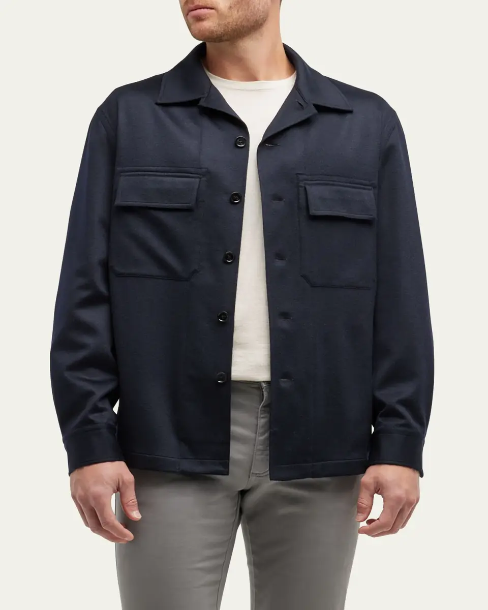 ZEGNA Men's Cashmere Overshirt | Thumbnail 11 ZEGNA Men's Cashmere Overshirt | Thumbnail 11