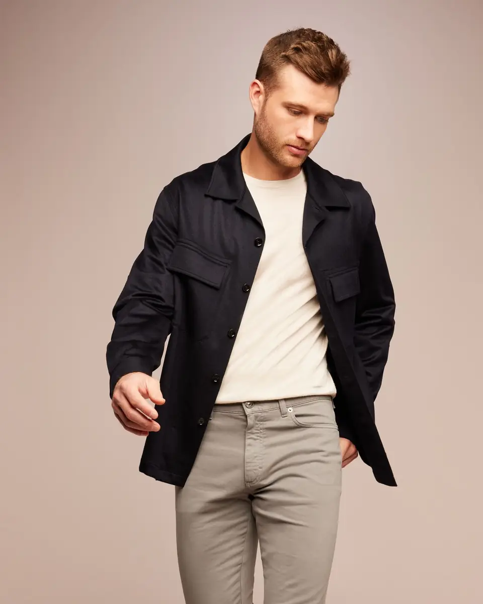 ZEGNA Men's Cashmere Overshirt | Thumbnail 4 ZEGNA Men's Cashmere Overshirt | Thumbnail 4