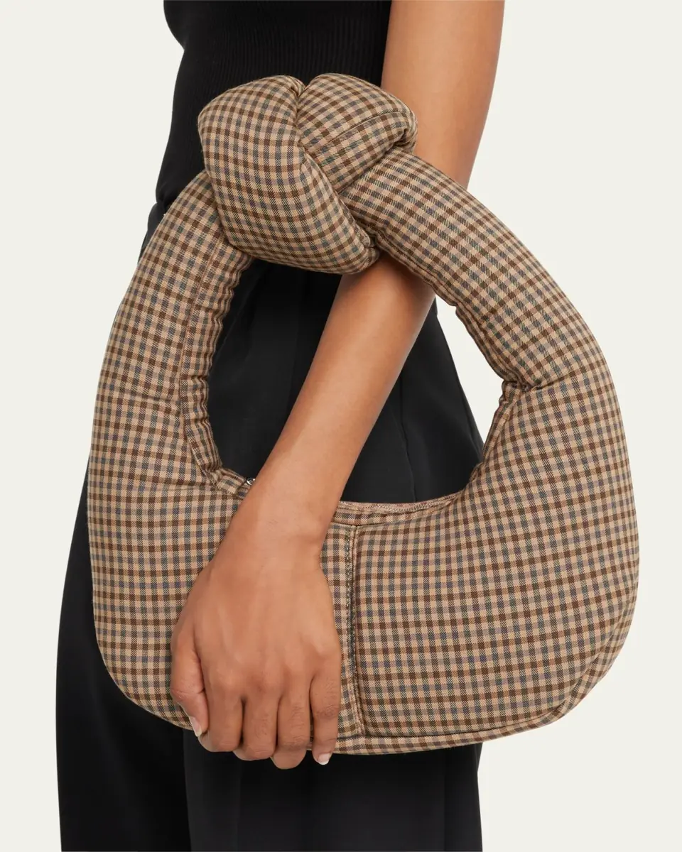 A.W.A.K.E. MODE Mia Gingham Knot Top-Handle Bag | Thumbnail 2 A.W.A.K.E. MODE Mia Gingham Knot Top-Handle Bag | Thumbnail 2