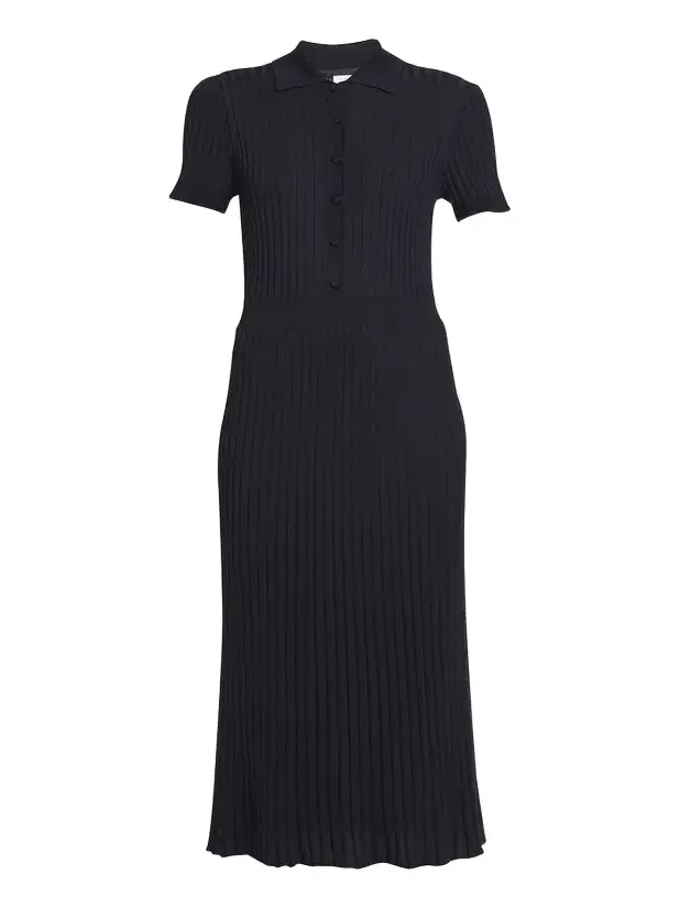 Amor Polo Ribbed Cashmere Dress