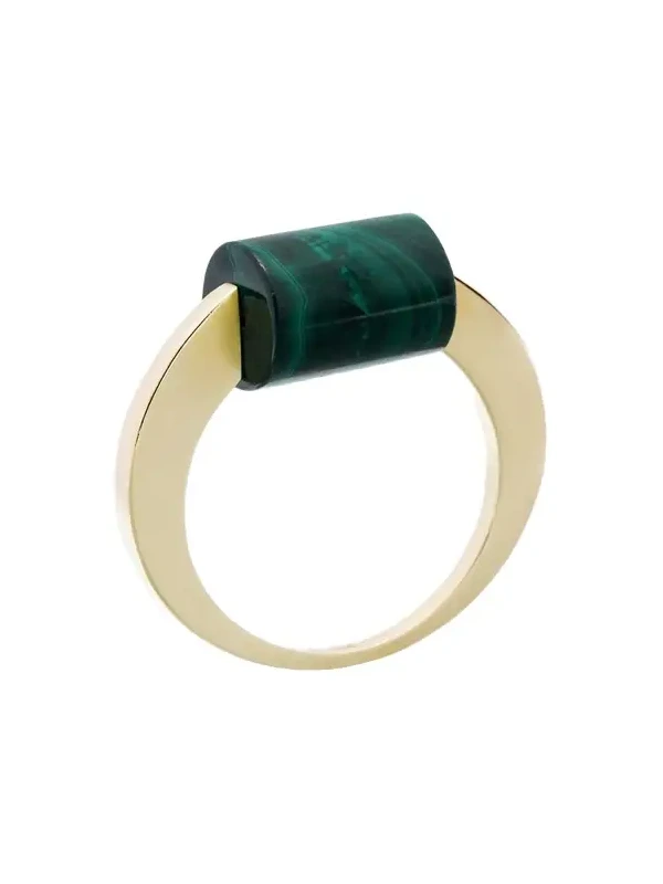 Deco Cylinder Ring with Malachite Deco Cylinder Ring with Malachite