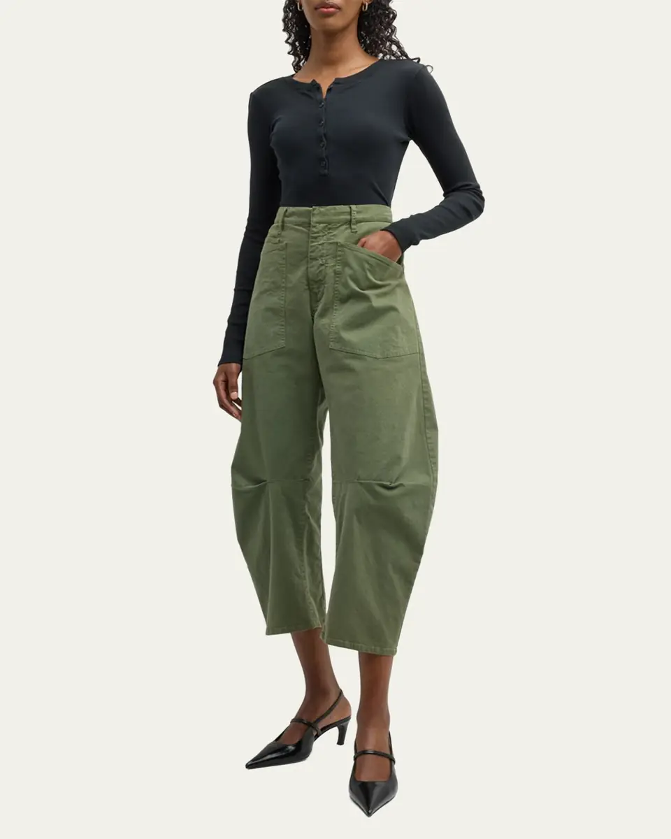 Nili Lotan Shon Mid-Rise Cropped Pants | Thumbnail 12 Nili Lotan Shon Mid-Rise Cropped Pants | Thumbnail 12