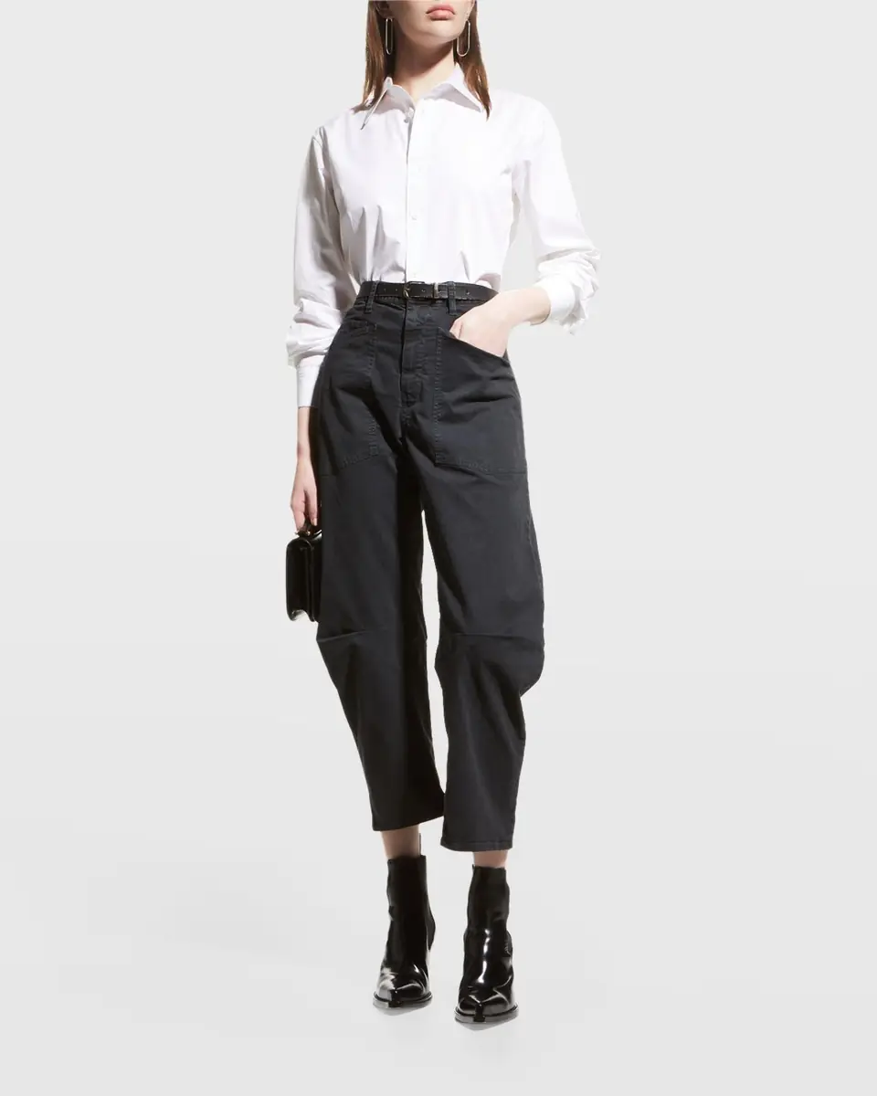 Nili Lotan Shon Mid-Rise Cropped Pants | Thumbnail 27 Nili Lotan Shon Mid-Rise Cropped Pants | Thumbnail 27