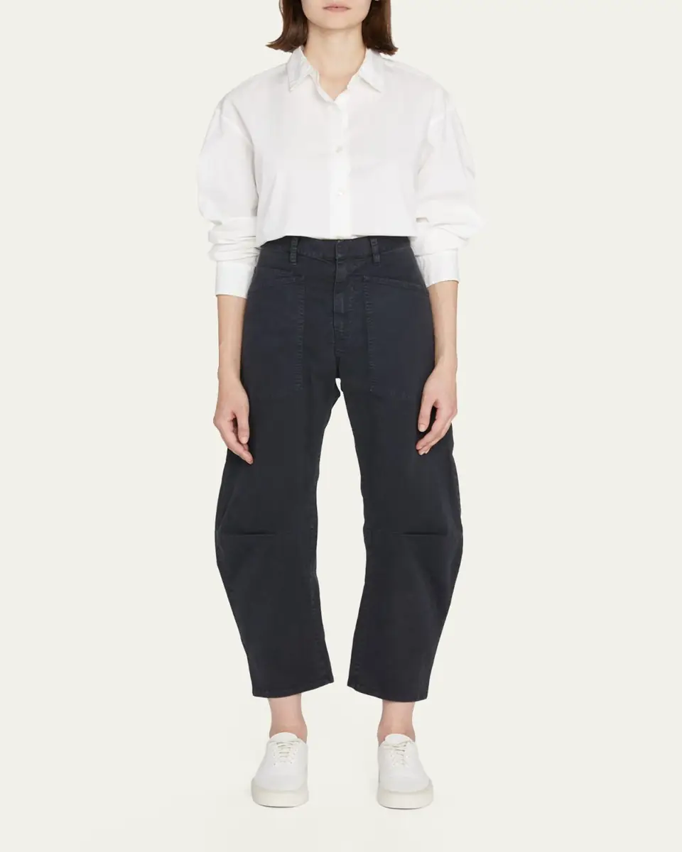 Nili Lotan Shon Mid-Rise Cropped Pants | Thumbnail 8 Nili Lotan Shon Mid-Rise Cropped Pants | Thumbnail 8