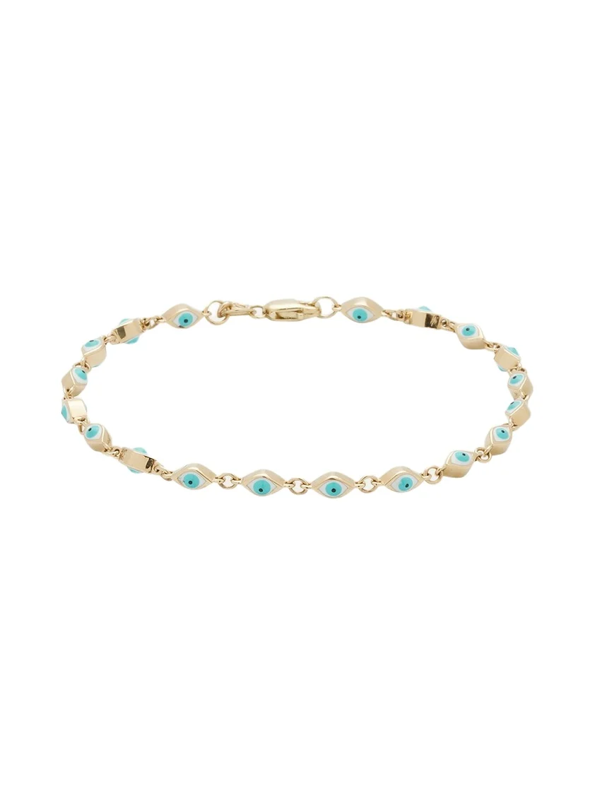 Mini Enamel Evil Eye Eternity Bracelet