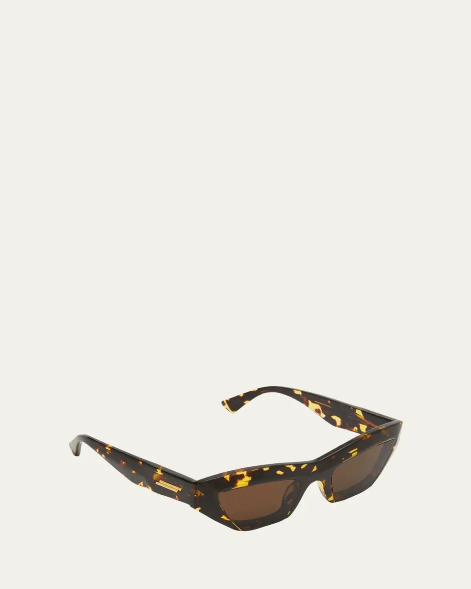 Bottega Veneta Raised Logo Acetate Cat-Eye Sunglasses | Thumbnail 2