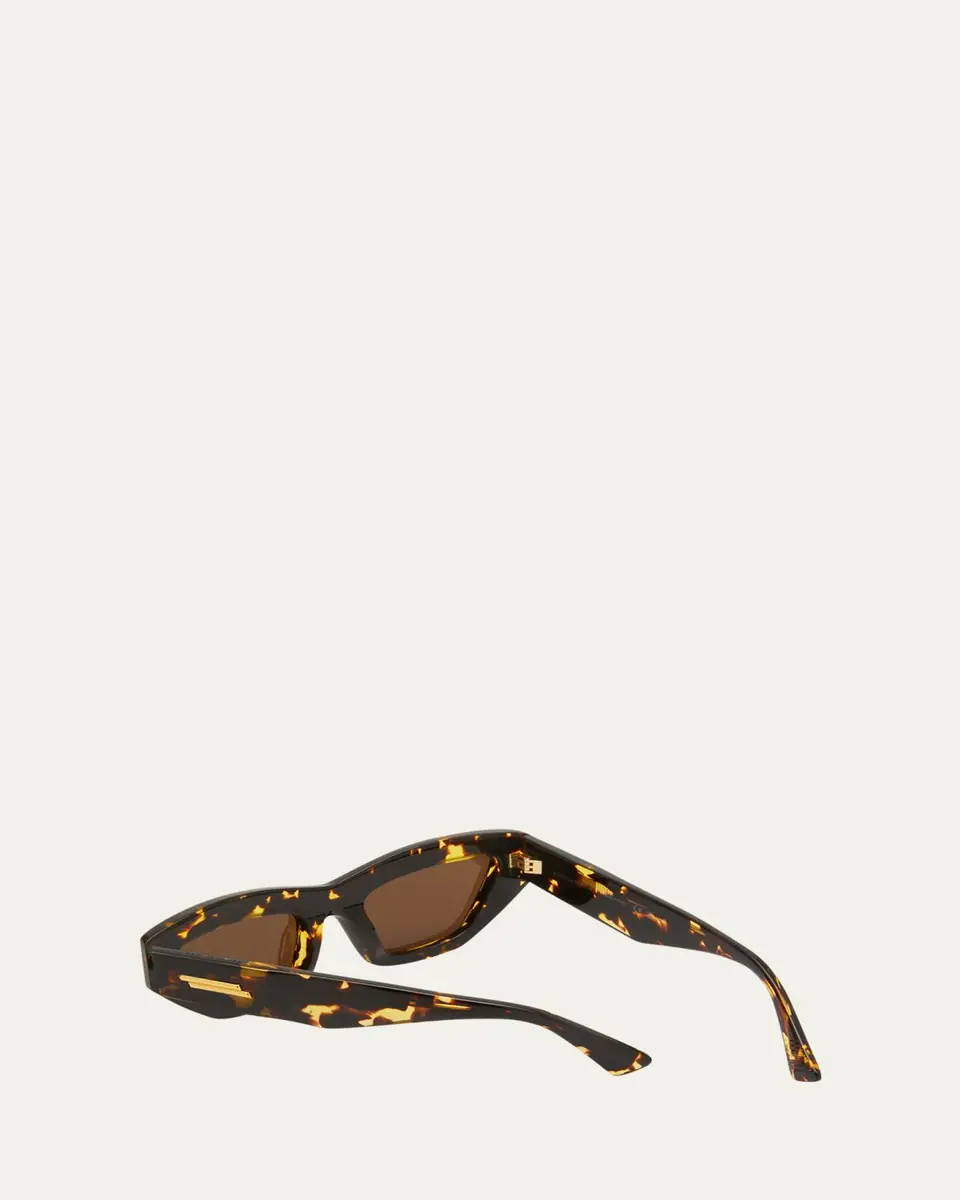 Bottega Veneta Raised Logo Acetate Cat-Eye Sunglasses | Thumbnail 3