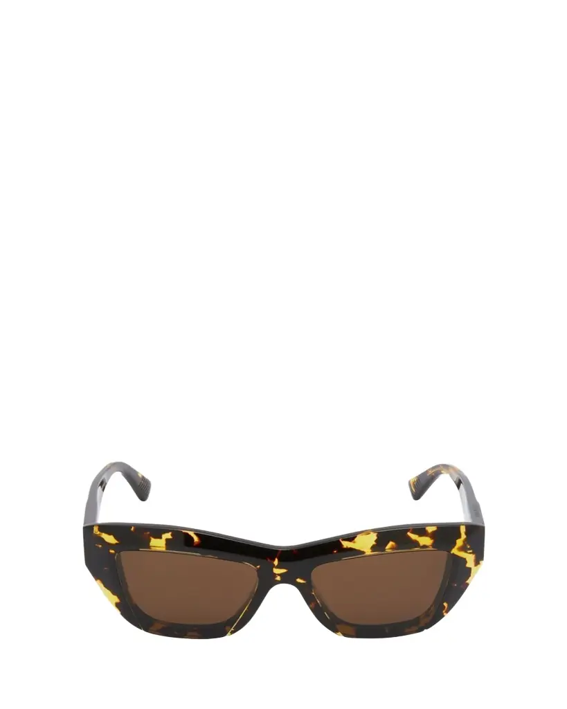 Bottega Veneta Raised Logo Acetate Cat-Eye Sunglasses | Image 1 Bottega Veneta Raised Logo Acetate Cat-Eye Sunglasses | Image 1