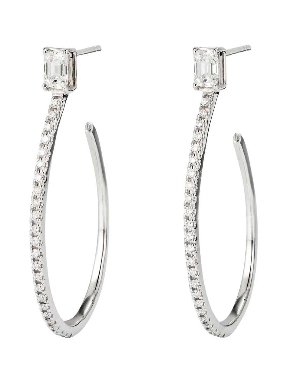 Lana 14K Gold Flawless Diamond Teardrop Hoop Earrings, 35mm