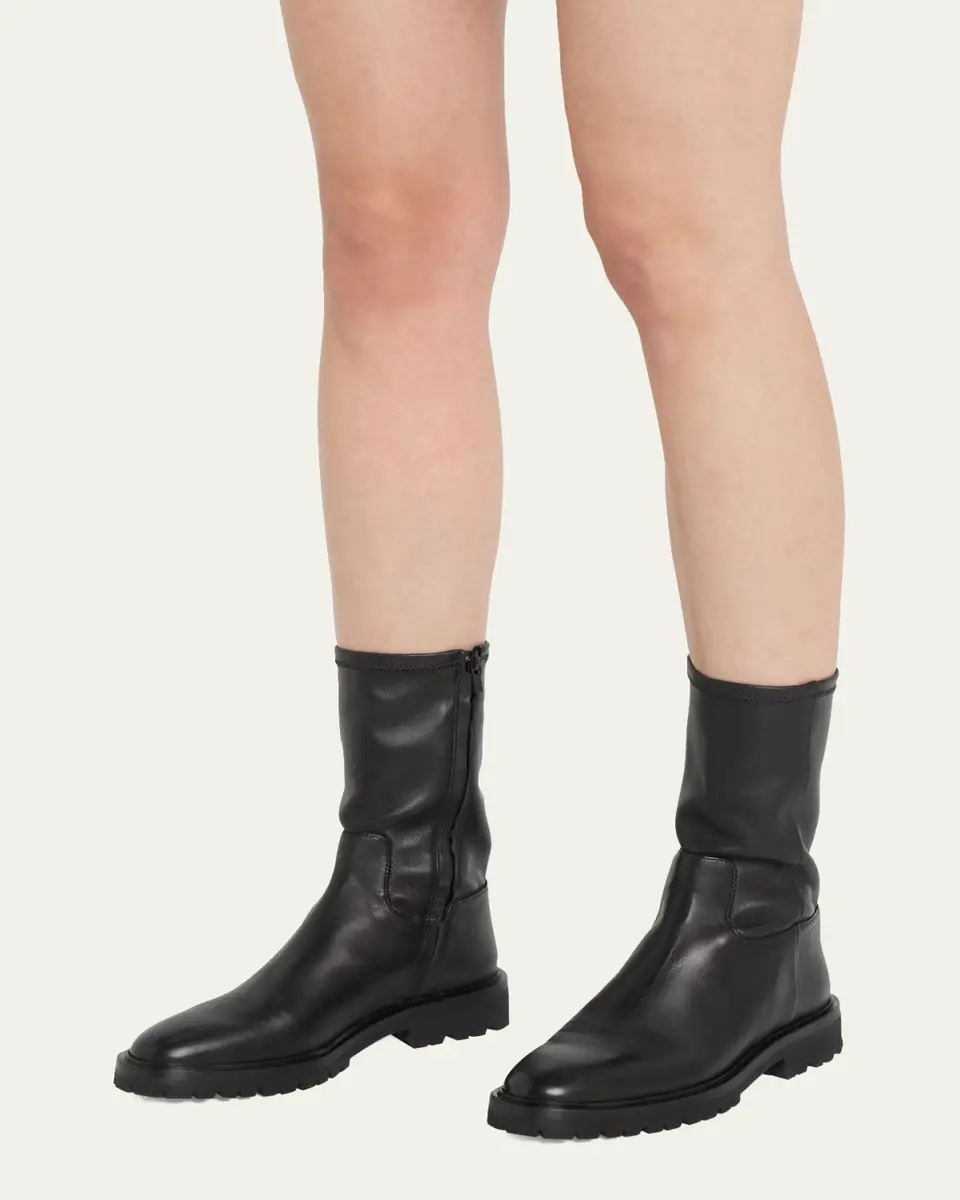 Loeffler Randall Danny Lambskin Lug-Sole Mid Boots | Thumbnail 2