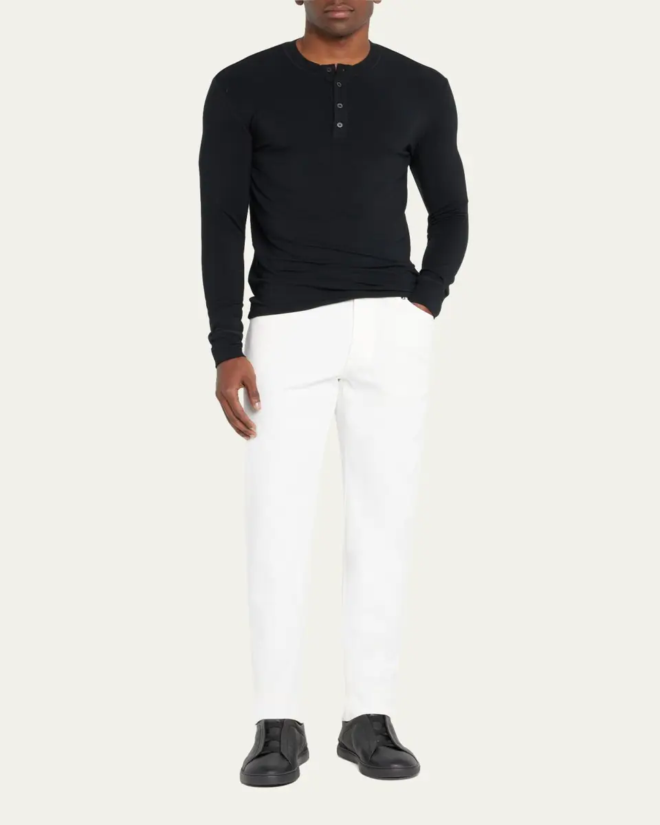 Zegna Men's Cotton 5-Pocket Pants | Thumbnail 2