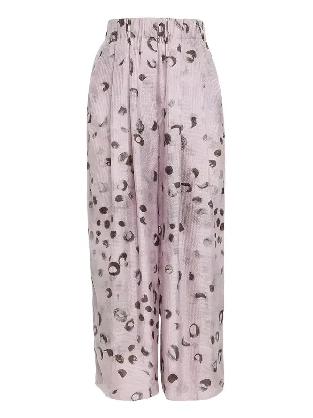 Printed Silk Wide-Leg Pants Printed Silk Wide-Leg Pants