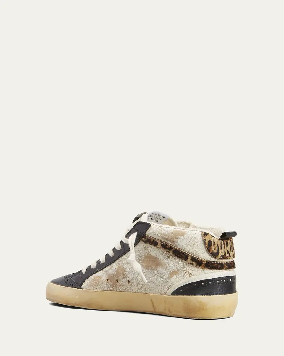 Golden Goose Mid Star Rustic Leather Sneakers | Thumbnail 4 Golden Goose Mid Star Rustic Leather Sneakers | Thumbnail 4