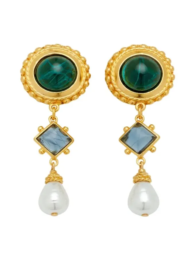 Multi Stone Clip-On Earrings Multi Stone Clip-On Earrings