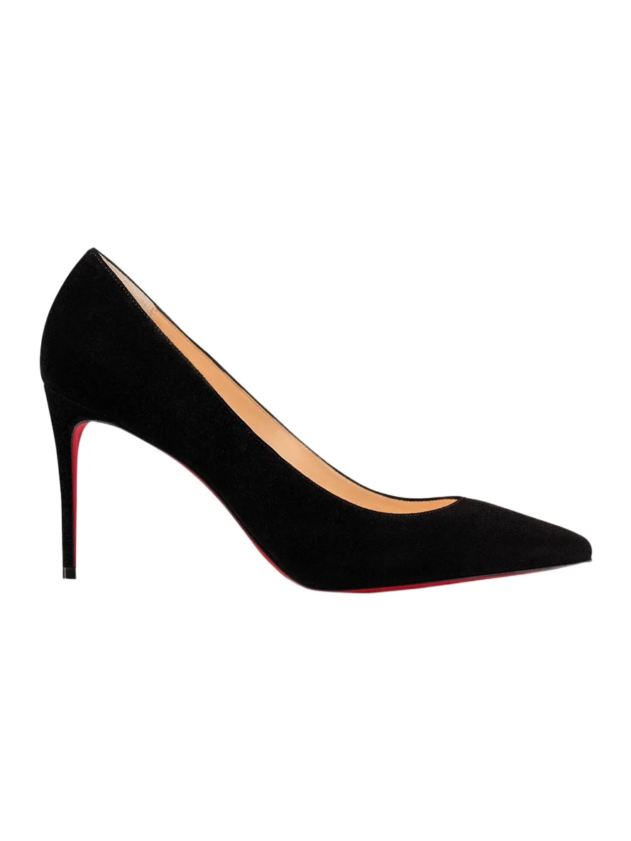 Kate 85mm Suede Red Sole Pumps