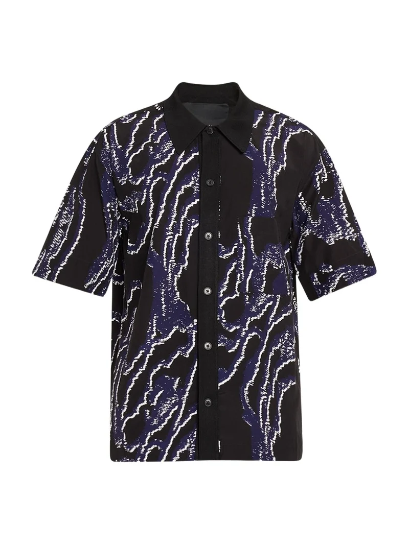 Men's Wood Grain-Print Sport Shirt Men's Wood Grain-Print Sport Shirt