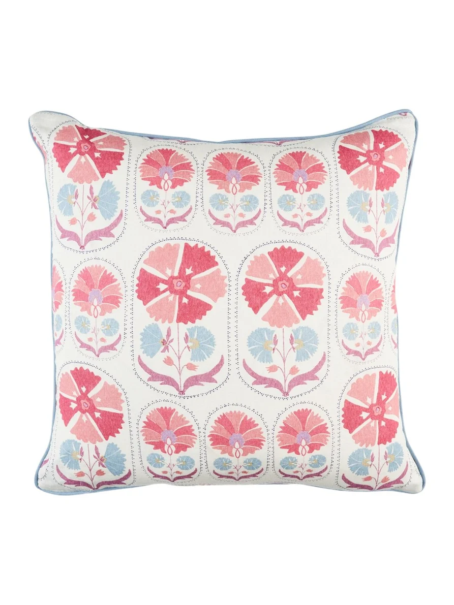 Schumacher Anjuna Floral Linen Pillow