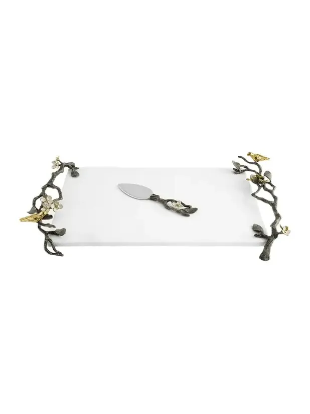 Michael Aram Lovebirds Cheeseboard With Knife