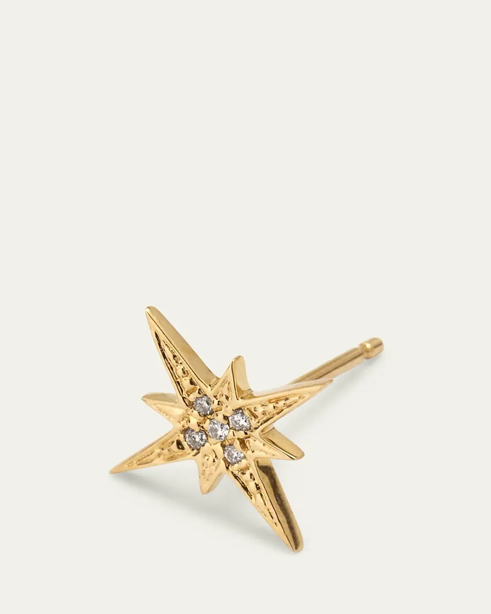 Sydney Evan Diamond Starburst Stud Earring, Single | Thumbnail 3
