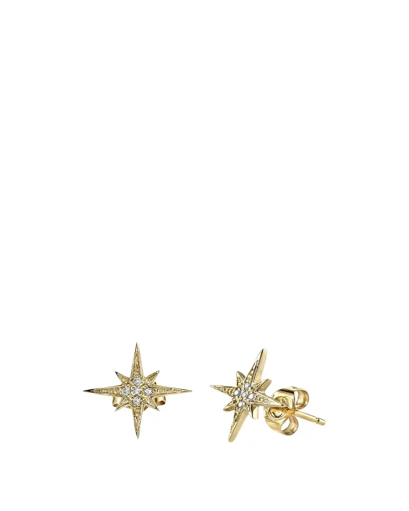 Sydney Evan Diamond Starburst Stud Earring, Single | Image 1 Sydney Evan Diamond Starburst Stud Earring, Single | Image 1