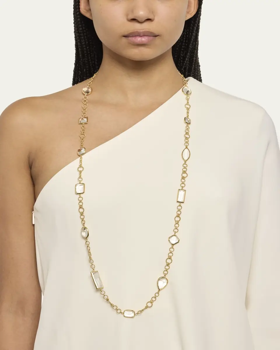Verdura 18k Yellow Gold Crystal Confetti Necklace | Thumbnail 2