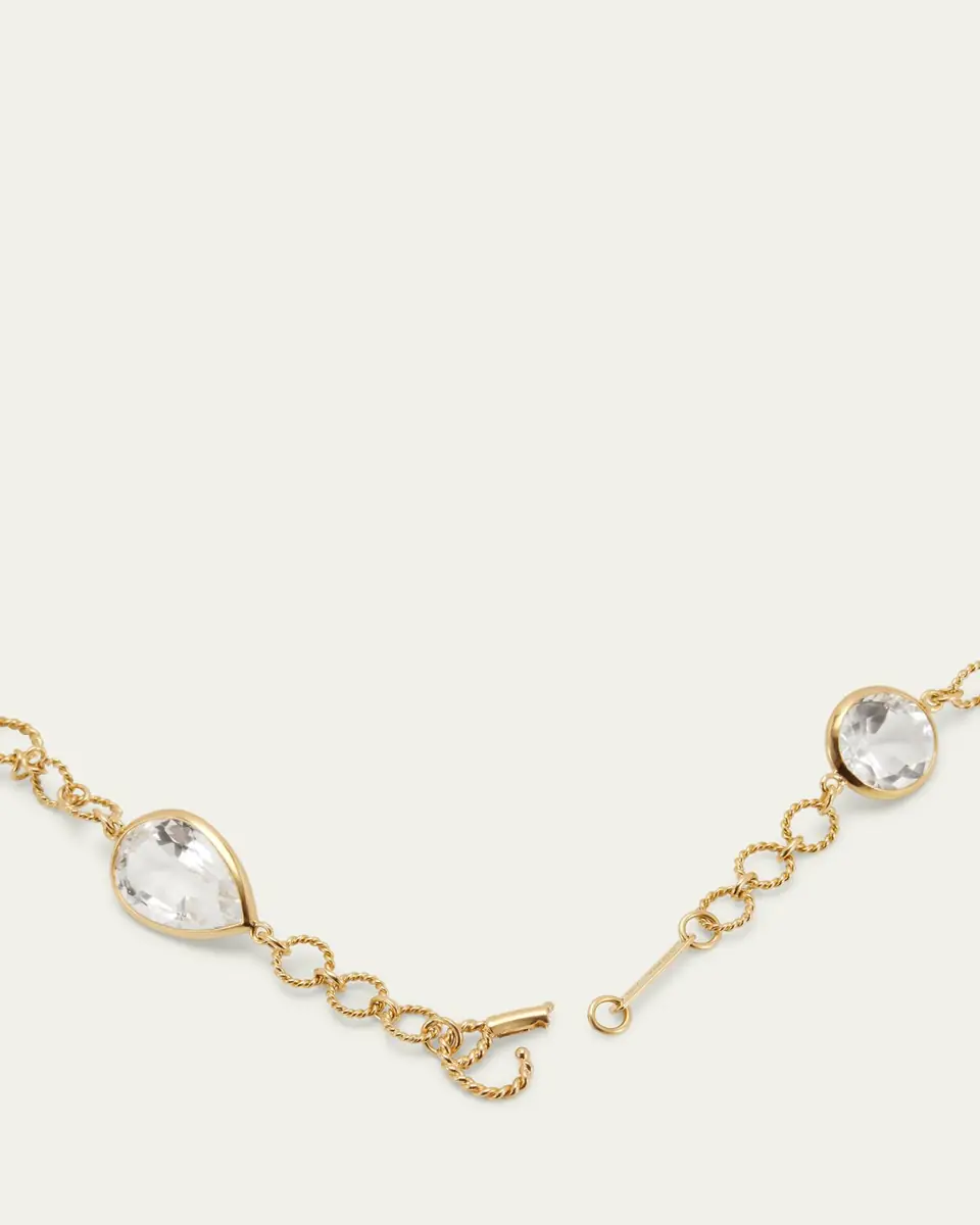 Verdura 18k Yellow Gold Crystal Confetti Necklace | Thumbnail 4