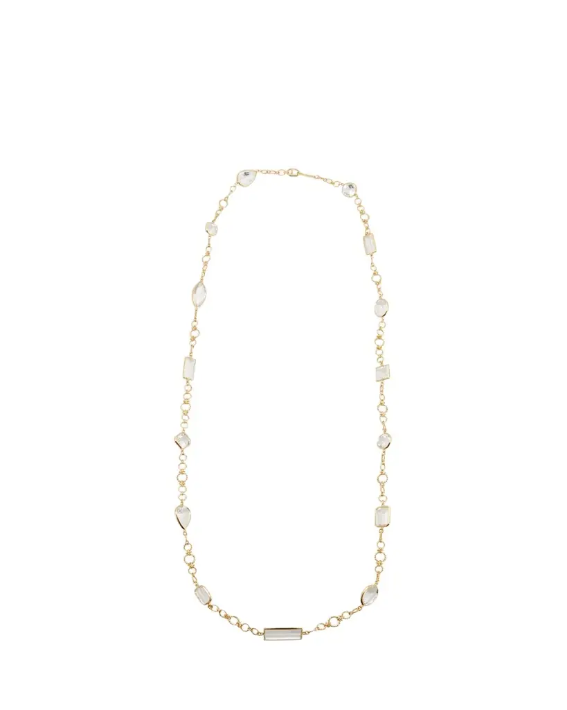 18k Yellow Gold Crystal Confetti Necklace 18k Yellow Gold Crystal Confetti Necklace