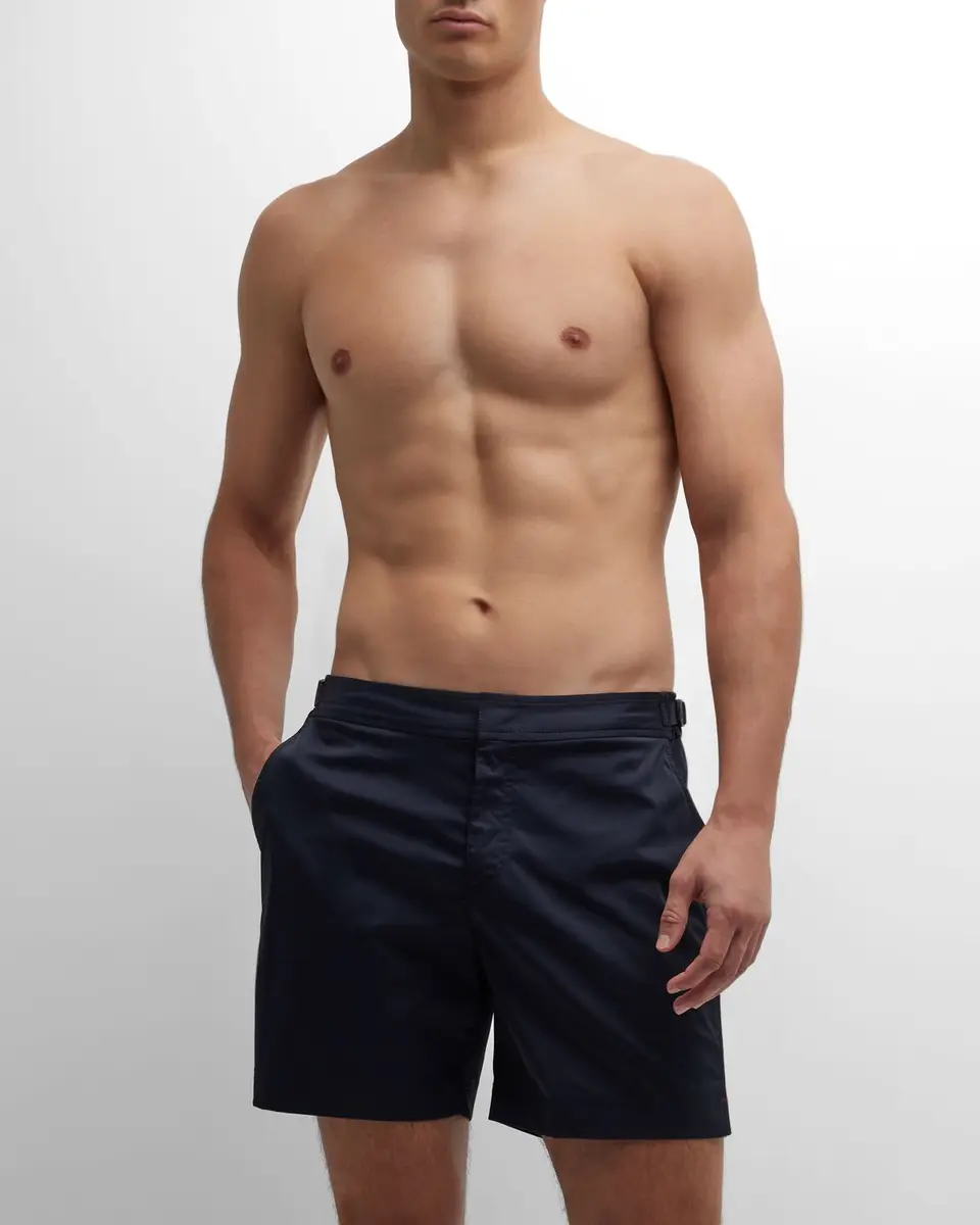 Orlebar Brown Men's Bulldog Piped Nylon Swim Shorts | Thumbnail 2 Orlebar Brown Men's Bulldog Piped Nylon Swim Shorts | Thumbnail 2
