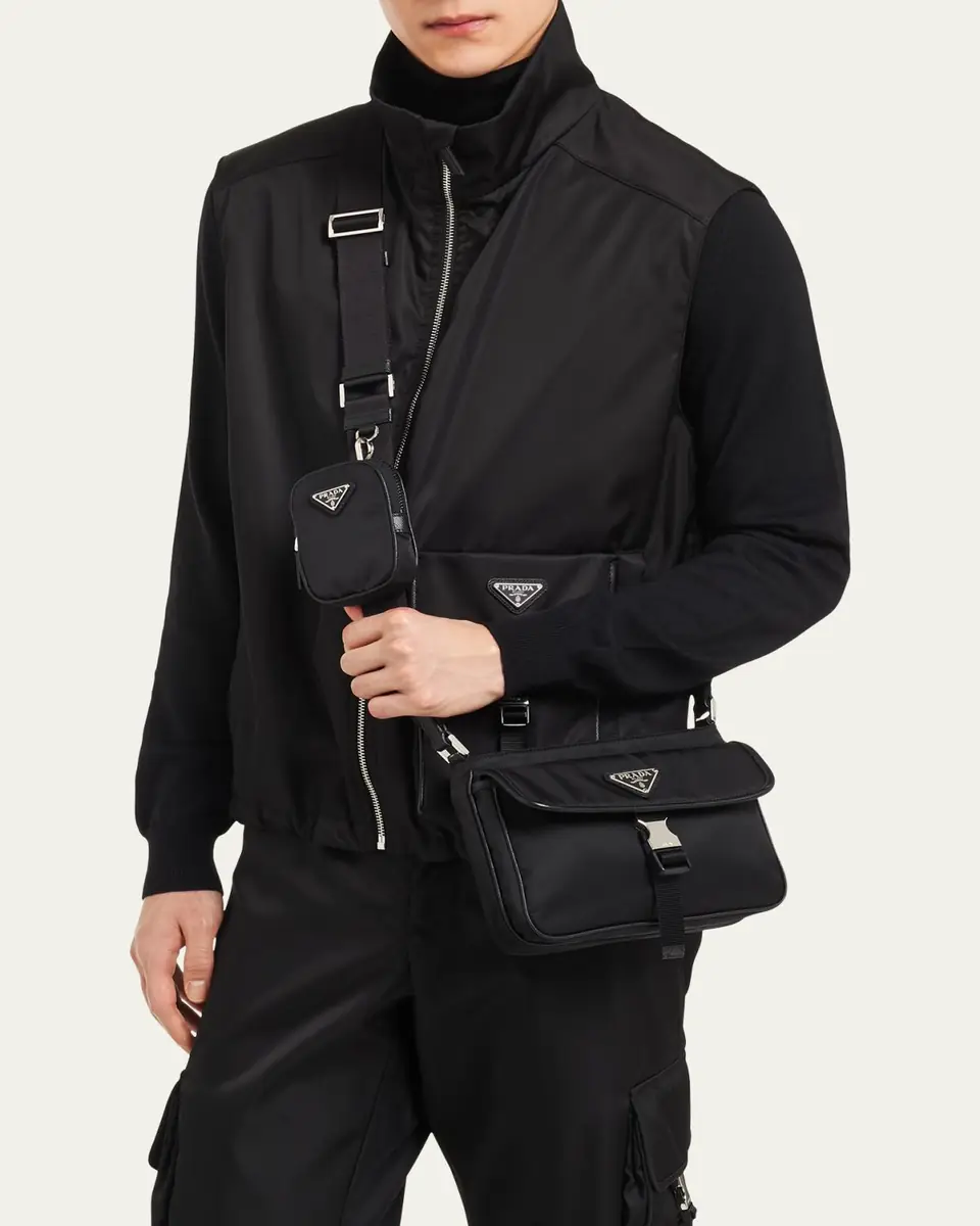 Prada Men's Nylon Crossbody Bag | Thumbnail 2