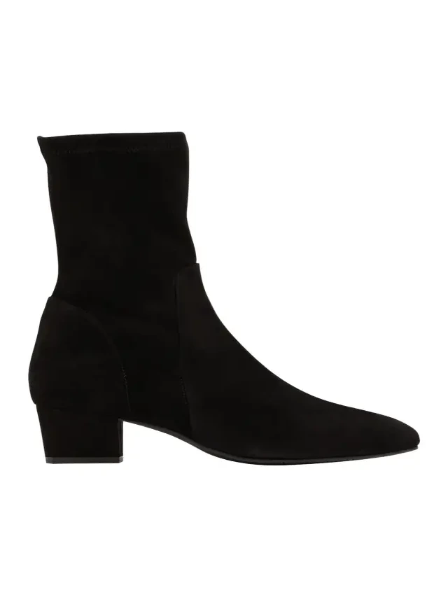 Stassi Stretch Suede Ankle Boots