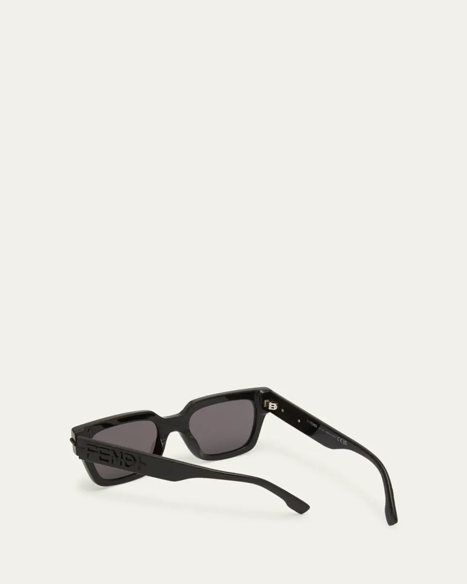 Fendi Men's Tonal Logo Acetate Square Sunglasses | Thumbnail 3 Fendi Men's Tonal Logo Acetate Square Sunglasses | Thumbnail 3