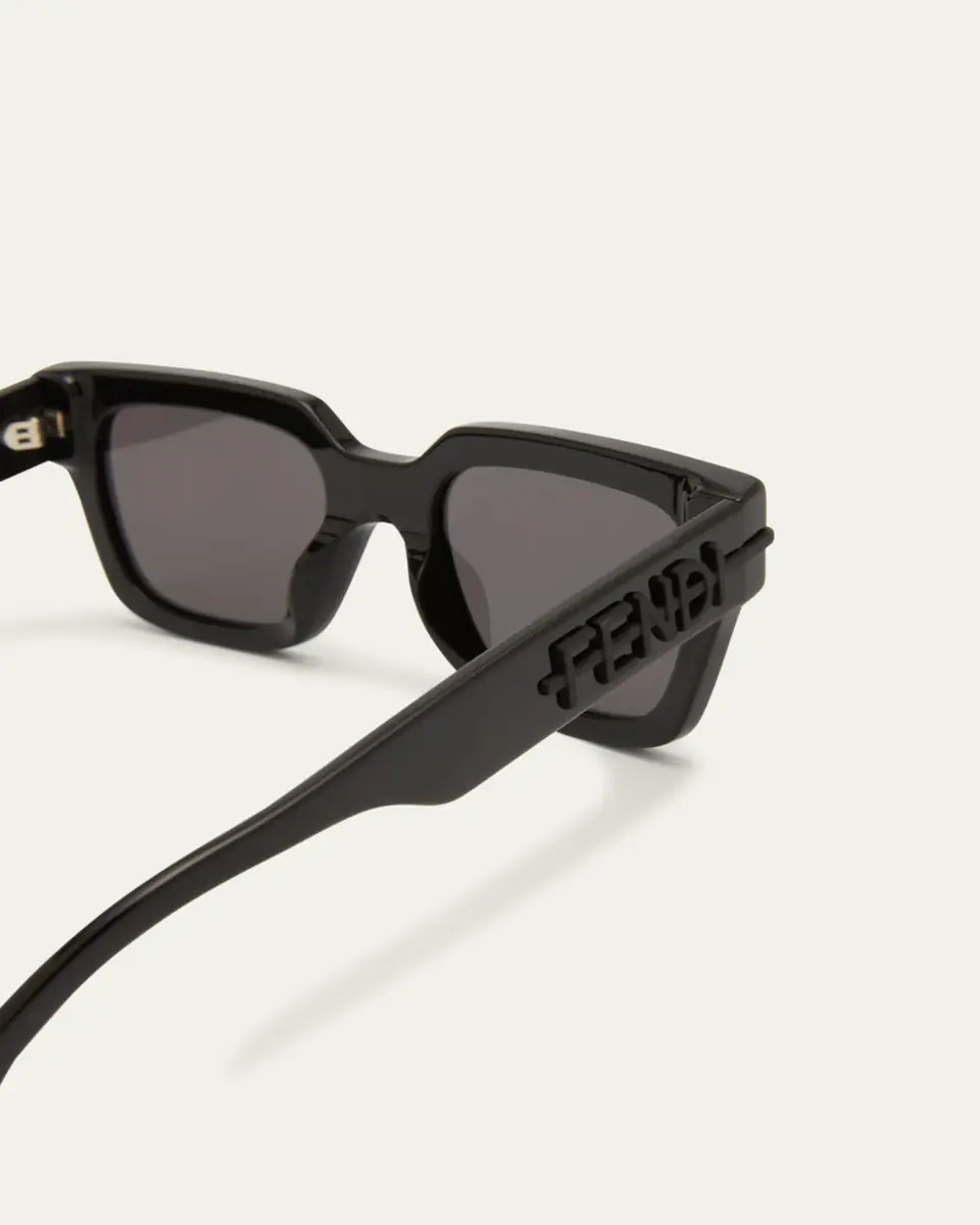 Fendi Men's Tonal Logo Acetate Square Sunglasses | Thumbnail 4 Fendi Men's Tonal Logo Acetate Square Sunglasses | Thumbnail 4