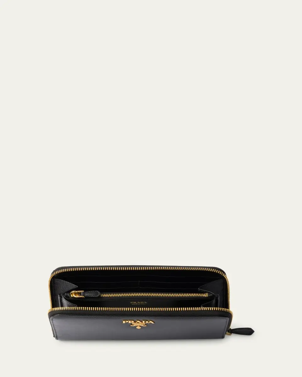 Prada Large Continental Leather Wallet | Thumbnail 3