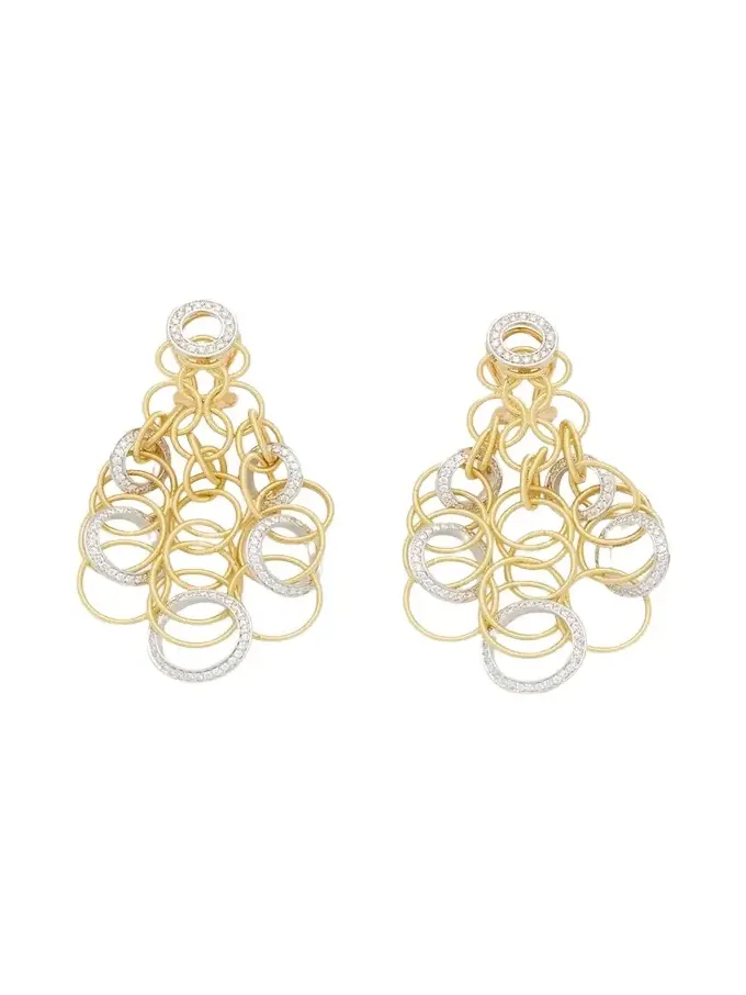 Hawaii 18K Gold & Diamond Pendant Earrings, 5cm Hawaii 18K Gold & Diamond Pendant Earrings, 5cm