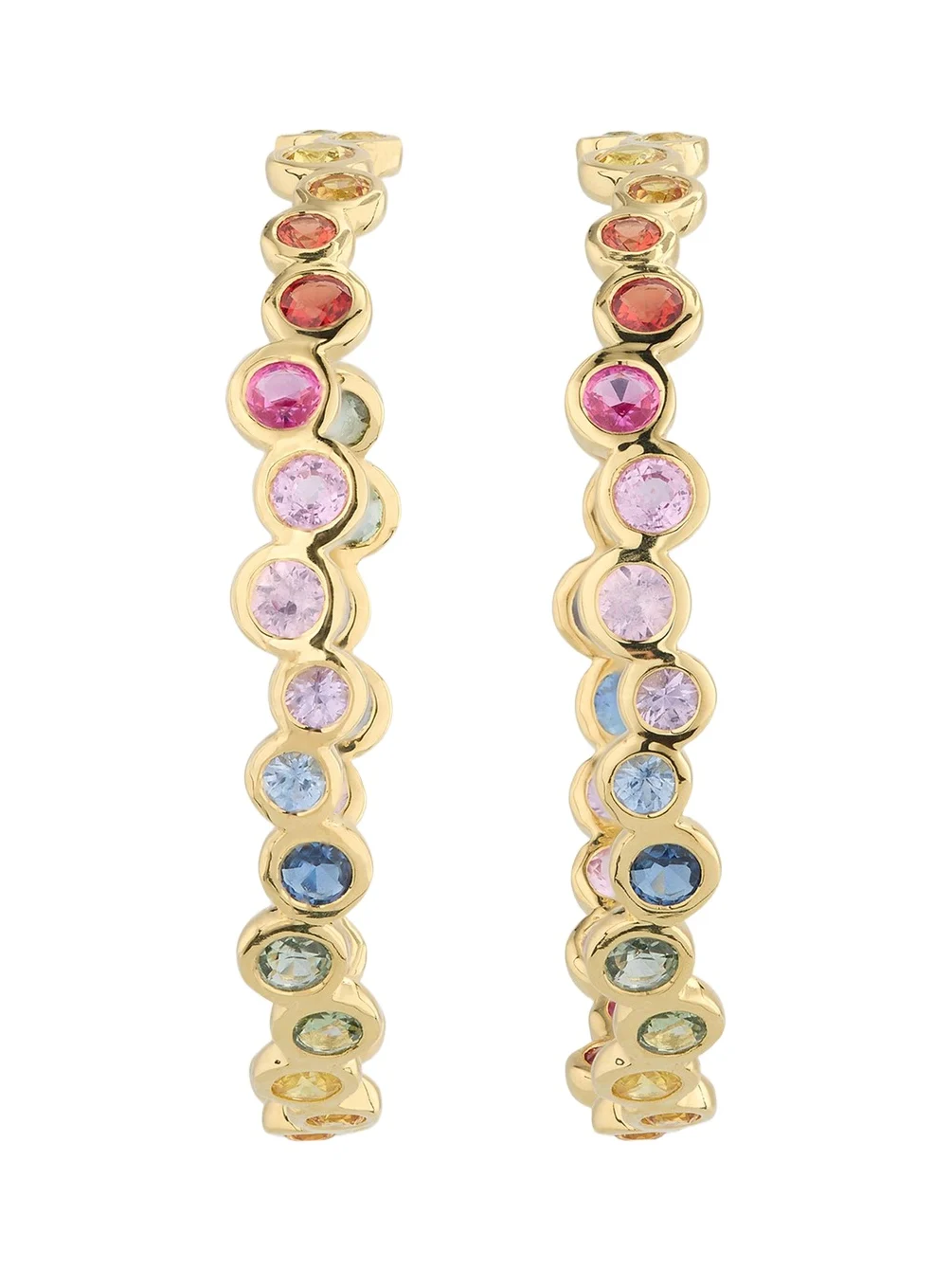 Ippolita 18K Starlet Hoop Earrings in Sapphire Rainbow